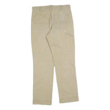 CARHARTT Mens Cotton Blend Beige Relaxed Fit Straight Trousers W33 L34 Workwear