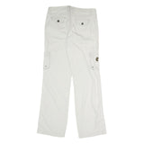 FADED GLORY Womens Cotton Blend White Regular Fit Straight Leg Trousers W31 L32