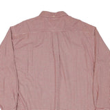 TOMMY HILFIGER Mens Red & White Check Shirt XL Casual Cotton Blend Long Sleeve