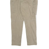 H&M Mens Cotton Blend Beige Relaxed Cargo Trousers W36 L30 Casual Everyday Wear