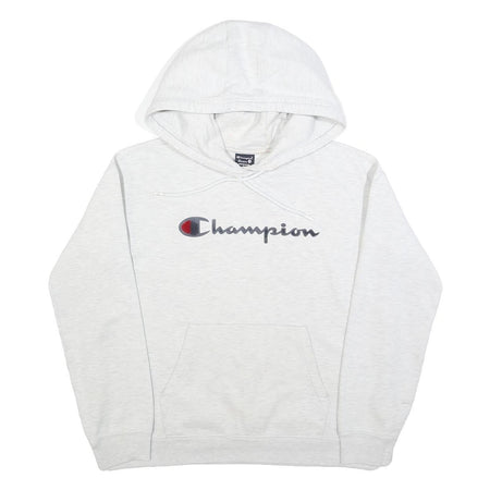 CHAMPION Mens White Hoodie M Crew Neck Cotton Blend Casual Pullover