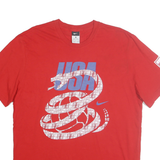NIKE Mens Red USA Graphic T-Shirt XL Short Sleeve Crew Neck Sportswear