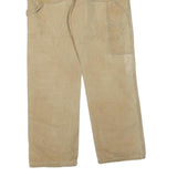 DICKIES Mens Regular Beige Cotton Blend Zip Trousers W32 L30 Workwear Casual