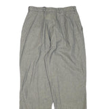 CORBIN Mens Cotton Blend Grey Relaxed Tapered Trousers W28 L27 Classic Casual