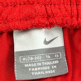 Age 14-16 Nike Sport Shorts - XL Red Polyester
