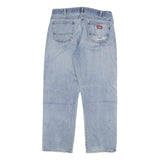DICKIES Mens Regular Fit Blue Denim Jeans W36 L30 Zip Cotton Blend Classic