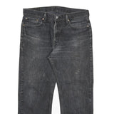 LEVI'S 505 Mens Jeans Black Regular Straight Denim Medium W32 L26 Classic Style