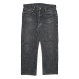 LEVI'S 505 Mens Jeans Black Regular Straight Denim Medium W32 L26 Classic Style