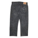 LEVI'S 505 Mens Jeans Black Regular Straight Denim Medium W32 L26 Classic Style