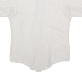 VAN HEUSEN Mens White & Cream Short Sleeve Cotton Blend Shirt S Casual Summer