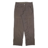 CHIEMSEE Womens Polyester Blend Brown Regular Fit Straight Leg Trousers W34 L32