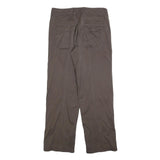 CHIEMSEE Womens Polyester Blend Brown Regular Fit Straight Leg Trousers W34 L32