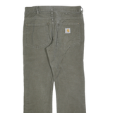 CARHARTT Mens Jeans Green Regular Straight Denim Medium W31 L32 Durable Zip