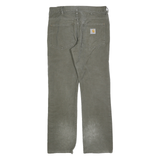 CARHARTT Mens Jeans Green Regular Straight Denim Medium W31 L32 Durable Zip
