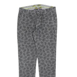 BERNA Womens Cotton Blend Grey Slim Slim Trousers W30 L30 Stylish Casual