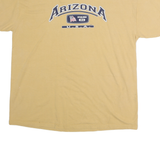 GILDAN Mens Beige Arizona Cotton T-Shirt XL Short Sleeve Crew Neck Printed