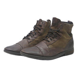 LEVI'S Mens Brown Leather Lace-Up Boots UK 6.5 Stylish Casual Footwear