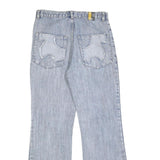 NAILS Womens Jeans Blue Relaxed Flared Denim Light W30 L30 Stylish Casual