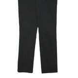 LACOSTE Womens Black Slim Cotton Blend Trousers W30 L32 Zip Casual
