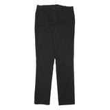 LACOSTE Womens Black Slim Cotton Blend Trousers W30 L32 Zip Casual