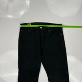 Levis 501 Jeans - 35W 30L Black Cotton