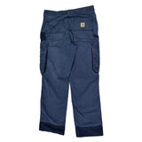Carhartt Cargo Trousers - 32W 32L Blue Cotton Blend