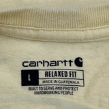 Carhartt Graphic T-Shirt - Large Yellow Cotton