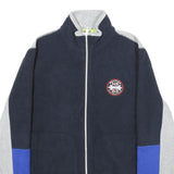 NAUTICA Mens Navy & Grey Blue Zip Jacket S Polyester Casual Outerwear