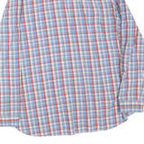 TOMMY HILFIGER Mens Blue & Red Check Shirt L Cotton Blend Classic Fit Casual