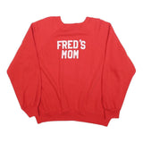 SOFFE SWEATS Womens Red Cotton Blend Crew Neck XL Reversible Sweatshirt Big Reds