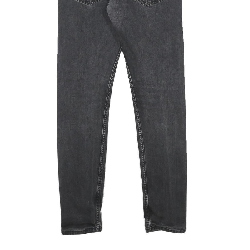 LEVI'S 512 Mens Jeans Black Slim Skinny Denim Medium W33 L34 Zip Closure