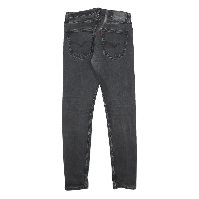 LEVI'S 512 Mens Jeans Black Slim Skinny Denim Medium W33 L34 Zip Closure
