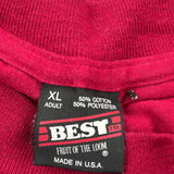 Blank Fruit Of The Loom Single Stitch T-Shirt - XL Red Cotton Blend