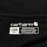 Age 12 Carhartt Long Sleeve T-Shirt - Large Black Cotton