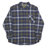 ANCHORAGE Mens Blue & Brown Check Shirt XL Casual Classic Cotton Patterned