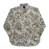 Tommy Hilfiger Floral Hawaiian Shirt - Medium Brown Cotton