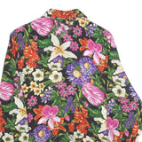 NYGARD Womens Black Floral Printed Shirt Long Sleeve Collared L Stylish