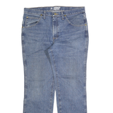 WRANGLER Mens Blue Cotton Denim Regular Fit Straight Leg Medium W36 L32 Zip