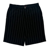 Quiksilver Pinstripe Shorts - 34W 10L Black Cotton