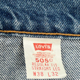 Levis 505 Jeans - 38W 32L Blue Cotton