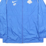 NIKE Mens Blue Jacket L Polyester Blend Plain Zip Lightweight Sportswear