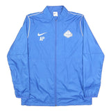 NIKE Mens Blue Jacket L Polyester Blend Plain Zip Lightweight Sportswear