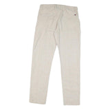 TOMMY HILFIGER Mens Regular Fit Beige Cotton Blend Trousers W32 L30 Casual Smart