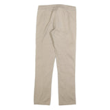 NIKE Womens Beige Slim Straight Woven Cotton Blend Trousers W28 L28 Zip Pocket