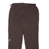 NRG Mens Regular Brown Polyester Blend Trousers W31 L30 Casual Zip Closure