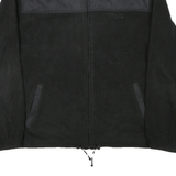 FILA Mens Black Outdoor Zip Jacket L Polyester Blend Microfibre Plain Relaxed
