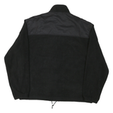 FILA Mens Black Outdoor Zip Jacket L Polyester Blend Microfibre Plain Relaxed
