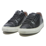 BOSS HUGO BOSS Mens Leather Low Top Trainers Black UK 6 Casual Stylish