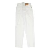 STEFANEL BASIC Womens Regular Fit White Denim Jeans W25 L29 Cotton Zip Casual