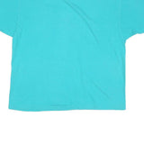 HANES Womens Blue T-Shirt L Short Sleeve Crew Neck Plain Casual Cotton Blend